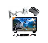 Pack ANTARION TV LED 19" 48cm Téléviseur HD ANDROID + Support TV Double Bras + Clavier sans fil