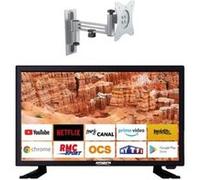 Pack tv led 19 pouces 48 cm hd android 11 support camping car 180deg charge max 15 kg - ANTARION G