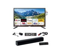 Pack ANTARION TV LED 22" 55cm Smart Connect Lecteur DVD + Barre de Son Compacte