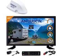 pack tv led 22pouces 55cm full hd android smart tv camping car antenne 4g fit blanc
