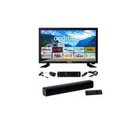 Pack tv led 22" 55cm smart tv camping 12v + barre de son compacte