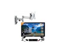 Pack ANTARION TV LED 22" 55cm Téléviseur Full HD Smart TV + Support TV Double Bras