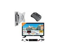 Pack ANTARION TV LED 24" 60cm Téléviseur SMART CONNECT + Support TV + Clavier sans fil