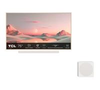 Pack TV QLED Pro TCL 75A300PRO NXTFrame 190 cm 4K UHD 2024 Aluminium brossé + Barre de son 3.1.2ch avec caisson de basses