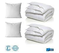 Pack Twin - 2 Couettes 140x200 cm Blue Moon - Blanc + 2 Oreillers 60x60 - Fabriqué en Belgique