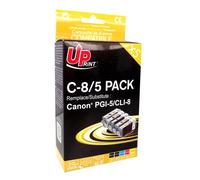 UPrint C-8/5-PACK - Pack de 5 - taille XL - noir, jaune, cyan, magenta - cartouche d'encre (équivalent à : Canon CLI-8C, Canon CLI-8M, Canon CLI-8Y, Canon PGI-5BK ) - pour Canon PIXMA iP3500...