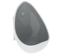 Pack urinoir grès Aubagne avec siphon et robinet poussoir temporisé, alimentation et sortie apparente