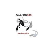 Pack USB Vers MIDI Interface adaptateur câble MIDI + rallonge USB 2 mètres de Vshop