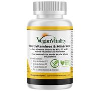 Pack Vegan Vitality Multivitamines + Oméga 3 Végétal - Multivitamines 6 Mois (180 Comprimés) et Oméga 3 DHA d’Algues 2 Mois (60 Capsules) - Compléments pour Vegans et Végétariens