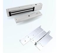 Pack Ventouse électromagnétique 12V DC, 280 kg, Pose en applique, Avec équerres de fixation - SECUPRO