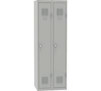 Pack Vestiaire colonne Départ + Suivant - Industrie propre H. 180 x L. 60 x P. 50 cm - Gris clair