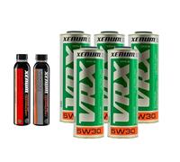 Pack Vidange Premium XENUM - 1x VRX500 375ml Additif Céramique + 1x M-FLUSH 350ml Nettoyant moteur + 5x 1L 5W30 VRX Huile Céramique Blanche