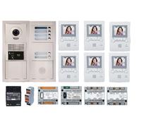 Pack vidéo 6 postes complet blanc AIPHONE 200386