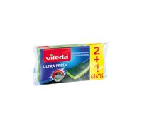 Pack VILEDA 6 chiffons microfibres UltraFresh et 6 éponges avec grattoir