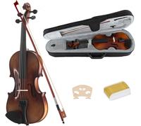 Pack Violon 1/2 pour Debutants en Bois de Erable Set avec Etui Archet Colophane