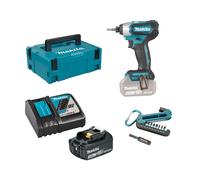 Pack visseuse à chocs 140 Nm DTD155ZJ + Batterie BL1830B 3 Ah + Chargeur DC18RC + 10 embouts IMPACT BLACK MAKITA