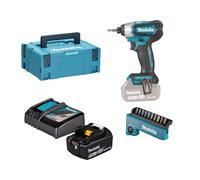 Pack visseuse à chocs 140 Nm DTD155ZJ + Batterie BL1850B 5 Ah + Chargeur DC18RC + 10 embouts Impact PREMIER MAKITA