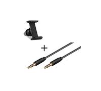 Pack Voiture pour WIKO Highway Pure Smartphone (Support Voiture Reglable + Cable Double Jack Musique) Universel