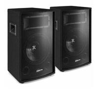 VONYX Pack SL12-2 × Enceintes Passives 12″ (1200 W Max) | Sono DJ, Bar & Animation Pro | Haut-parleurs 2-Voies Bass-Reflex avec Poignées & Fixation Pied