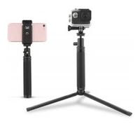 Pack voyage T'NB Perche selfie + Trépied + Adaptateur pour caméra sport + Support pour smartphone noir E