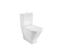 Pack WC à poser sans bride The Gap Square blanc avec abattant frein de chute - ROCA A34D737000