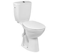 PACK WC AU SOL BRIVE SURELEVE PMR, sortie horizontale Blanc avec abattant - JACOB DELAFON - E22751-00