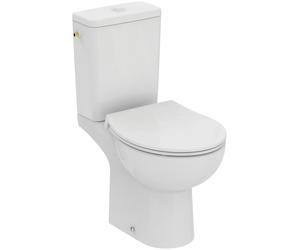 Pack WC au sol sans bride caréné 2,5/4L TIRSO + avec abattant frein de chute déclipsable