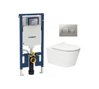 Pack WC avec bâti-support UP720 extra-plat + WC sans bride + abattant slim