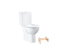 PACK WC avec bride à poser Bau Ceramic + Tabouret physiologique Bois