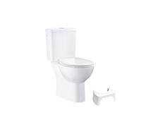 PACK WC avec bride à poser Bau Ceramic + Tabouret physiologique plastique Blanc