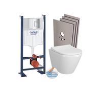 Pack WC Bâti Autoportant Rapid SL + WC sans bride Integra avec fixations invisibles + Abattant softclose + Set habillage