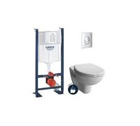 pack wc bâti-autoportant rapid sl + wc suspendu vitra normus + abattant softclose + plaque chrome (projectnormus-2)