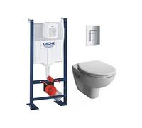 Pack WC Bâti Autoportant Rapid SL + WC Vitra Normus + Abattant softclose + Plaque chrome