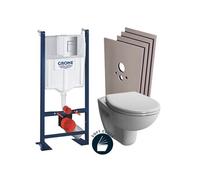Pack WC Bâti Autoportant Rapid SL + WC Vitra Normus + Abattant softclose + Set habillage + Plaque chrome