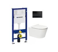 Pack WC Bati-support Duofix UP100 + WC sans bride SAT Brevis + Abattant ultra-fin