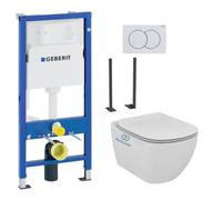 Pack WC Bati-support autoportant DUOFIX + WC suspendu Ideal Standard TESI AquaBlade sans bride + Abattant slim softclose