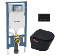 Pack WC Bati-support Geberit + WC sans bride Swiss Aqua Technologies + Fixations cachees + Abattant softclose