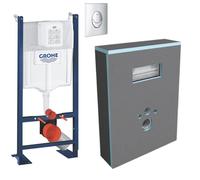 Pack WC bâti support Rapid SL Projet + Panneaux d'habillage de bâti-supports WEDI I-Board + plaque