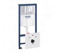 Pack WC Bâti-support Rapid SL + Plaque de Commande Skate Cosmopolitan Chrome + Fixations + Set d'isolation (38528001-1)