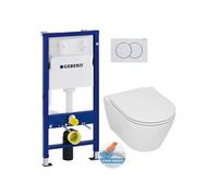 Pack WC Bati-support Geberit + WC sans bride Serel SP27
