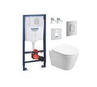 Pack WC Bâti-support + WC SAT Infinitio sans bride fixations invisibles + Plaque + Panneau isolation phonique ArenaInfinitio