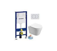 pack wc bâti-support + wc swiss aqua technologies infinitio sans bride + plaque blanc alpin (infinitiogeb1)