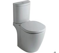 Ideal Standard CONNECT ARC Pack WC Prêt à poser Blanc, Cuvette, Abattant Simple, Réservoir forme Arrondie certifié NF, Chasse 3/6L, Sortie Horizontale, Kit fixations, Alimentation Latérale E716001