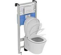 Pack WC Ideal Standard ProSys R040601 WC, élément encastrable Connect Air et plaque Oleas M1 blanc