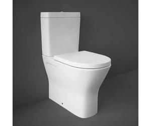 Pack WC moderne avec abattant enveloppant à fermeture douce - Sans bride - Blanc brillant - RAK Resort x Hudson Reed -RST23AWHA