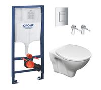 Pack WC Rapid SL + WC suspendu Jika Neo + Plaque chrome mat (RapidSL-S-LinePro-5)
