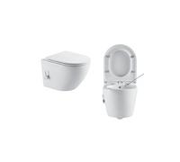 Pack WC Rimless avec fonction bidet suspendu MILOS 49,5x36x33 cm