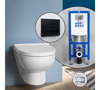 Pack WC suspendu compact Duravit No.1 et bâti-support neeos,, 2575090000+16601BM#SET,