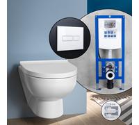 Pack WC suspendu compact Duravit No.1 et bâti-support neeos,, 2575090000+16601WH#SET,