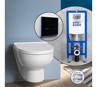 Pack WC suspendu compact Duravit No.1 et bâti-support neeos,, 2575090000+16746BM#SET,